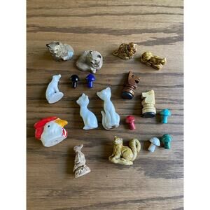Vintage Trinket Lot 18 Trinkets Small Shelf Filler Trinket Variety